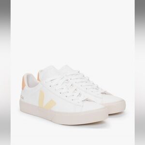 VEJA Brand Women's White Leather Sneakers, Size 10